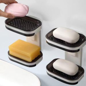 Porte-Savon Double Couche – Support d’Éponge Amovible pour Salle de Bain et Cuisine
