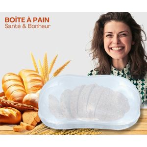 Boite à pain Viennoiserie Croissanterie Pâtisserie avec Aération Porte Déroulante 100% Alimentaire