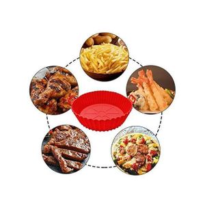 Moule en Silicone Réutilisable pour Friteuse à Air (Air Fryer) – Panier de Cuisson Antiadhésif Haute Résistance