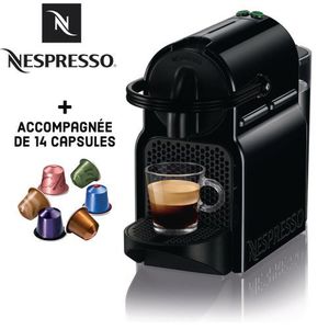 Nespresso Machine a café Inissia Noir 19 bar + 14 capsules