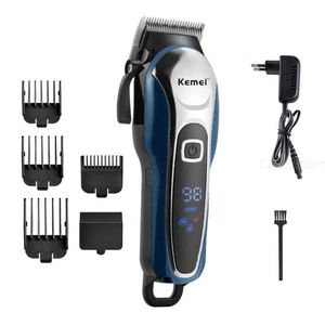 Kemei 1995 Tondeuse Électrique Rechargeable  À Cheveux Rasoir Barbe Affichage LCD Écran