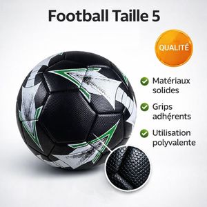 Ballon de Football Taille 5 Résistant – Surface Antidérapante Entraînement & Match