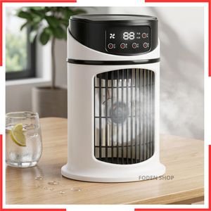 Mini climatiseur Portable,Ventilateur de refroidissement à eau,Mini Rafraîchisseur d’Air USB,Ventilateur Portable de bureau et la maison