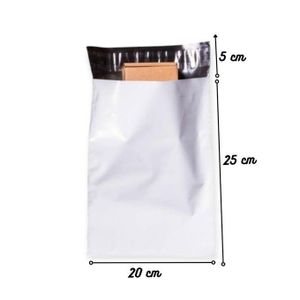 Pack de 100 Sachets 20cmx25cm scellables mailing bag pour vendeurs e-commerce
