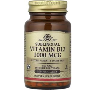 Solgar Sublingual Vitamin B12, 1000 µg, 100 Tablets
