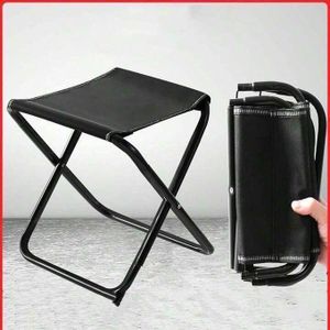 Tabouret pliant portable en alliage d'aluminium, chaise d'extérieur, pêche, camping, randonnée, pratique, stable, qualité légère