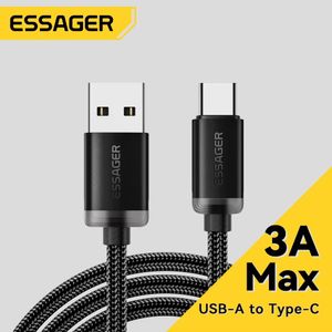 ESSAGER Câble USB Type C 3A, USB A vers Type C, câbles de charge rapide pour iPhone 15, Samsung, Xiaomi, téléphone portable, câble de charge de données
