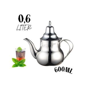 Théière Marocaine Inox avec Filtre Intégré, Volume 600 ml - BERRAD MEGHRIBI