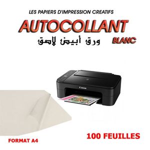 Generic Papier Photo Autocollant A4 Paquet De 20 Feuilles - Prix