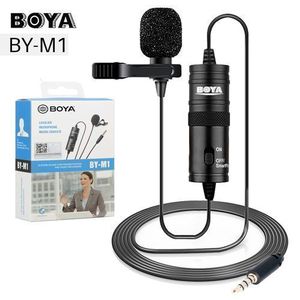 Boya BY-M1 Auxiliaire Microphone cravate 3,5 mm pour Smartphone/Canon/Nikon  Noir