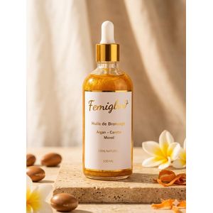 Huile de Bronzage Scintillante – Carotte, Argan & Monoï 100ml