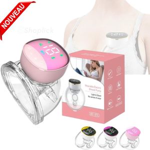 Tire-lait électrique portable mains libres – 4 modes, 12 niveaux d’aspiration, écran LED silencieux 180 ml (Couleur Aleatoire)