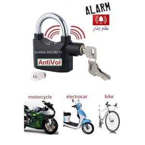 Cadenas antivol avec alarme 110dB pour trottinette ou vélo