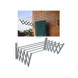 Support pour Sècher Le Linge en Aluminium 5 Barres - NACHAR Étendoir extensible