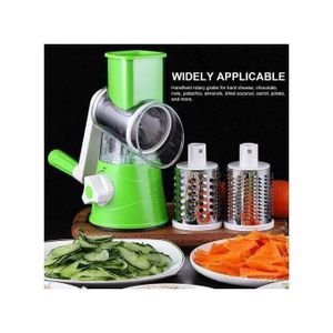 Coupe-légumes manuel 3 en 1 multifonctionnel Mandoline ronde trancheur