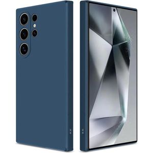  جراب سيليكون لهاتف سامسونج جالاكسي S24 Ultra  باللون الأزرق 