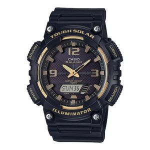 Casio Solaire - Analogique-numérique robuste - Etanche 100m - Bracelet en resine noir  - AQ-S810W-1A3V
