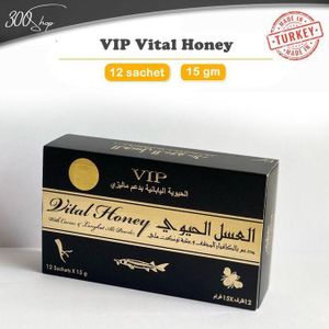 Miel vitahoney VIP Max énergie - Suppléments de miel de vente chaude améliorant la vitalité globale des hommes et stimulant l'énergie masculine (paquet de 12 sachets)