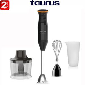 Taurus Mixeur Plongeant 3-en-1 Bapi 1200W – 20 Vitesses, Fonction Turbo, Lames en Acier Inoxydable avec Accessoires