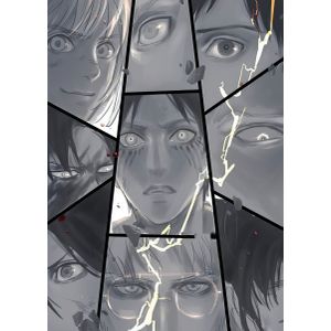 Attack on titan  Style 235 Poster Chambre Haute Qualité