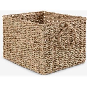 Panier de Rangement Herbier Marin Naturel 25x29x20 cm /Osier Tressé