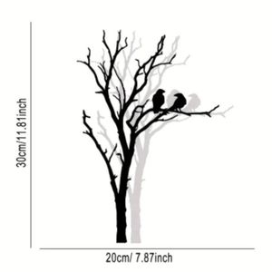 ديكور جداري بفروع وطيور، تمثال خارجي من المعدن لفروع وطيور، سياج حديقة زخرفي