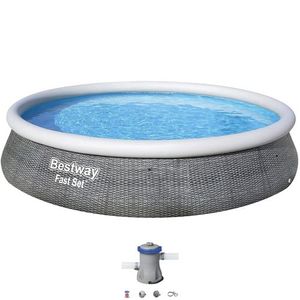 Bestway Grande piscine gonflable fast set 3.96 X 0.84 m  + pompes a filtre
