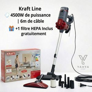 General Kraft line Aspirateur 15 En 1 À Main 4500W À Fil, Technologie Sans Sac Cyclonique