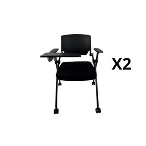 Kitea Deux Chaises Avec Ecritoire Easynote - Noir