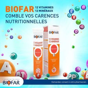 Biofar 12 12 VITAMINES 12 12 MINERAUX 30 30 comprimés - Multivitamines