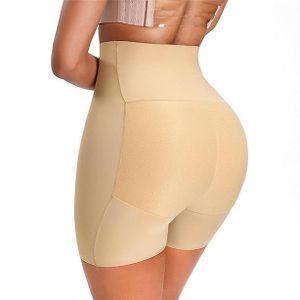 شورتات لرفع المؤخرة غير المرئية، سراويل داخلية مبطنة للنساء، خصر مرتفع، وسادات للمؤخرة