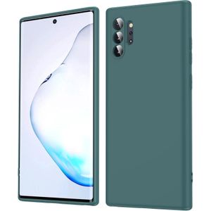 Coque Samsung Galaxy Note 10 plus vert en Silicone Liquide – Protection Antichoc et Anti-Rayures