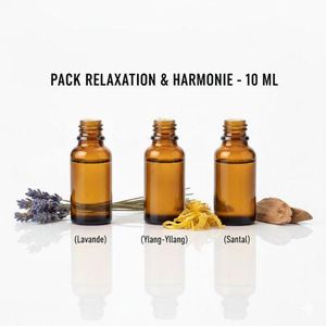 Lot de 3 Huiles Essentielles 10 ml – Santal + Lavande + Ylang Ylang