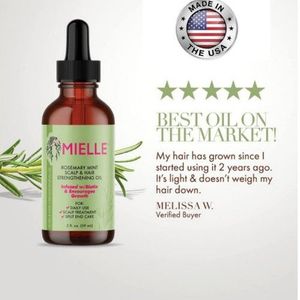 MIELLE Huile de renforcement du cuir chevelu et des cheveux au romarin et à  la menthe 59 ML