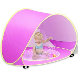 Tente de Plage Bébé & Enfant avec Piscine Intégrée – Pop-Up Automatique Anti-UV UPF 50+ Étanche et Pliable – Abri Solaire Portable avec Sac de Transport – Idéale Plage, Jardin, Piscine & Camping – Bleu (120x83x70 cm)