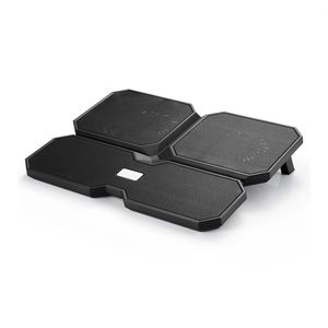 Deep Cool MULTI CORE X6 – Support de Refroidissement pour Ordinateur Portable avec 4 Ventilateurs, Double USB, Noir