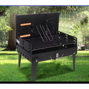 Barbecue Charbon Portable Pliable – Grill BBQ Extérieur avec Grille de Cuisson et Accessoires