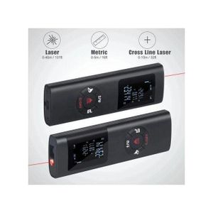 Télémètre Laser Portable Professionnel – Mesure de Distance Intérieur et Extérieur avec Calcul Automatique des Surfaces, Volumes et Batterie Rechargeable