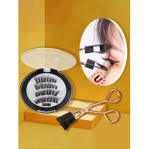 Cils Magnétiques, 4 Naturel Look Faux Cils Avec Pince À Épiler Pour Extensions De Cils Réutilisable Faux Cils