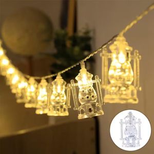 Guirlande lumineuse LED Palais Lampe Eid Mubarak, 1.5M 10 LEDs, décoration de fête musulmane, Ramadan Karim, Warm