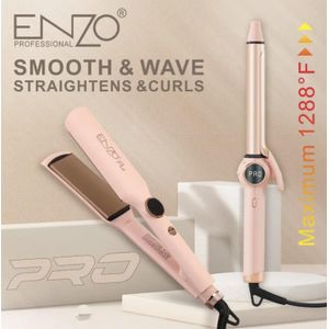 Enzo Pack 2en1 Lisseur et boucleur ionique en titane professionnelle