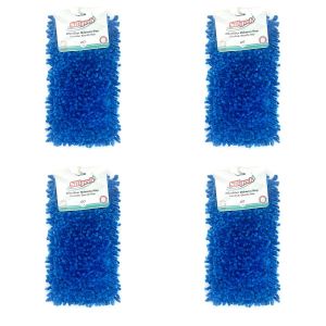 Lot de 4 - Serpillière Chenille Microfibre - 60 Cm - Nettoyage Efficace -