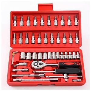 Pack jeu de 46 pièces pour outils douilles et cliquets