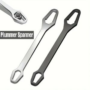 Clé de plombier polyvalente – Outil à double tête dentée pour un serrage efficace des écrous et boulons