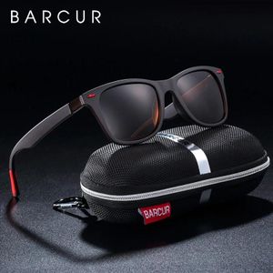 BARCUR Lunettes de soleil de luxe carrées dégradées - Design Élégant et Intemporel  