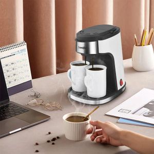 Sonifer Machine à Café Électrique – Cafetière Compacte à Double Tasse, Rapide et Pratique pour Maison et Bureau