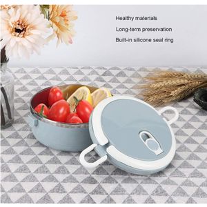 صندوق حراري صغير مستدير معزول لوجبة غداء  للنزهات