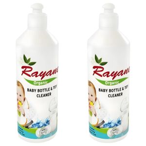 Rayane Lot de 2 - Nettoyant Biberon et Jouet Bio - Formule Douce - Pour Bébé et Enfants - Bouteille 500ml