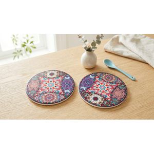 2 Sous verres, sous tasse mosaique zelij marocain artisanal