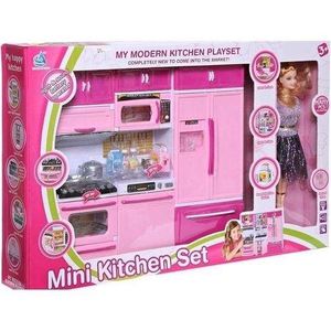 Ensemble de Jeu Mini Cuisine Moderne avec Poupée
